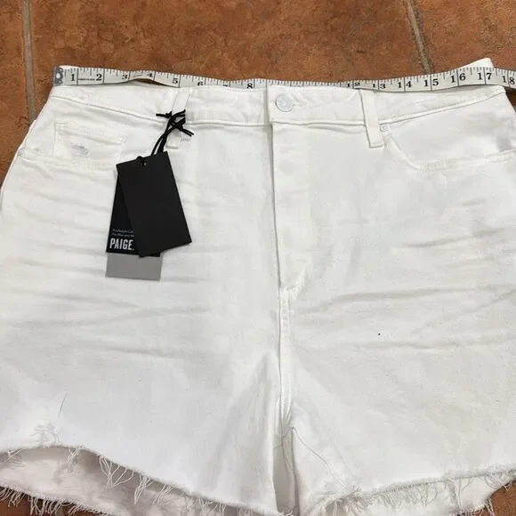 NWT PAIGE Women's Flaunt Ultra High Rise Slightly‎ a Lined Waist Shorts Size 34 - Picture 11 of 11